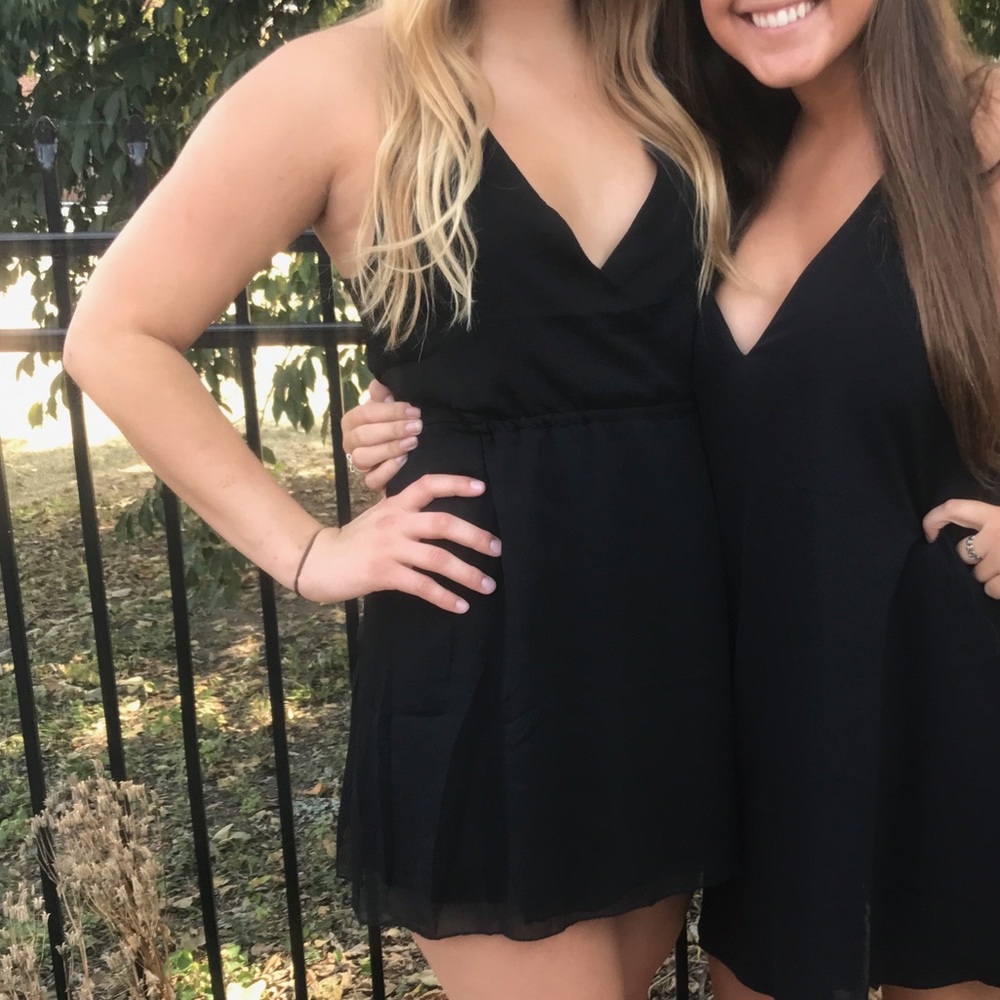 Tobi black wrap dress